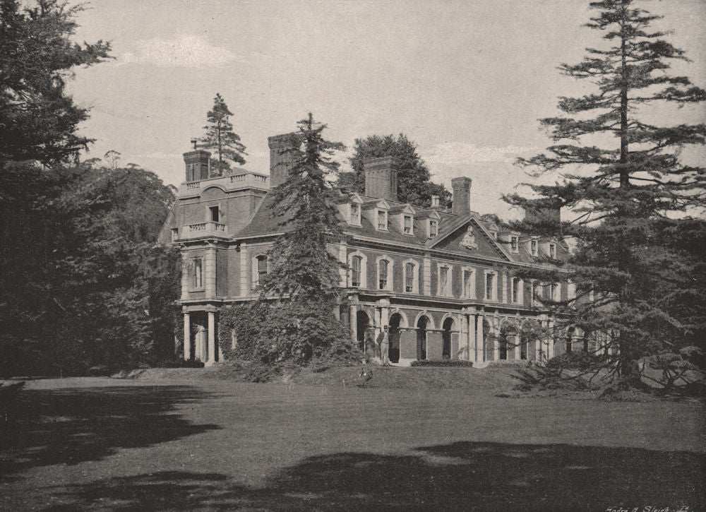 Bromley Palace. London 1896 old antique vintage print picture